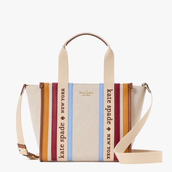 kate spade Handbags - ♠️kate spade Kip Stripe Small Canvas Crossbody Tote, Multi NWT